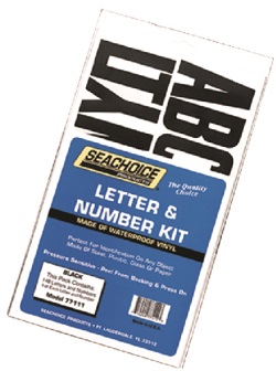 Boat Registration Numbers and Letters Kit (Black or White)